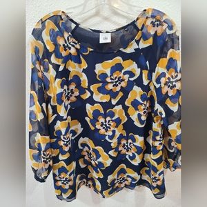 Cabi Navy/Mustard top size L